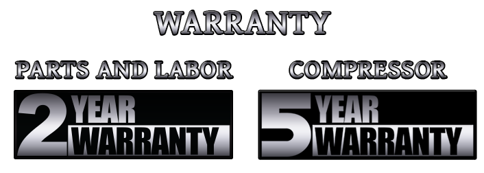 1Yr Parts and Labor 5yr Compressor Warranty Graphics